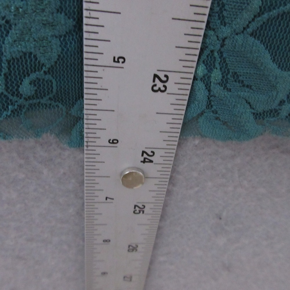 Garnet Hill Top Large Blue Silk Cotton Blend Lace Trim Cottage Core Boho Peasant - Picture 7 of 9